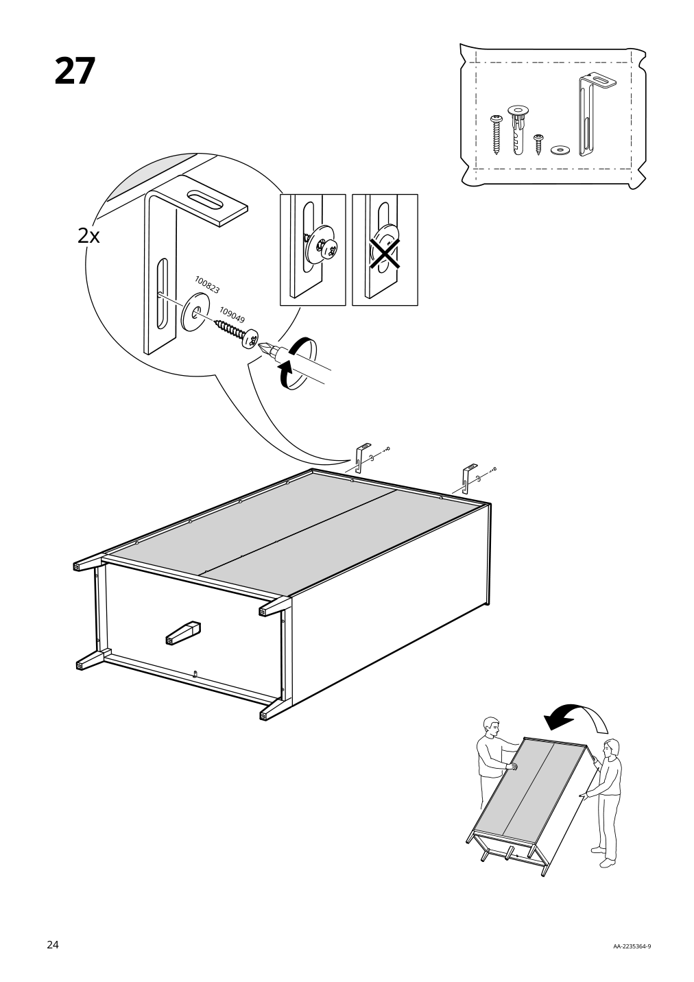 Assembly instructions for IKEA Idanaes wardrobe dark brown stained | Page 24 - IKEA IDANÄS wardrobe 504.588.31