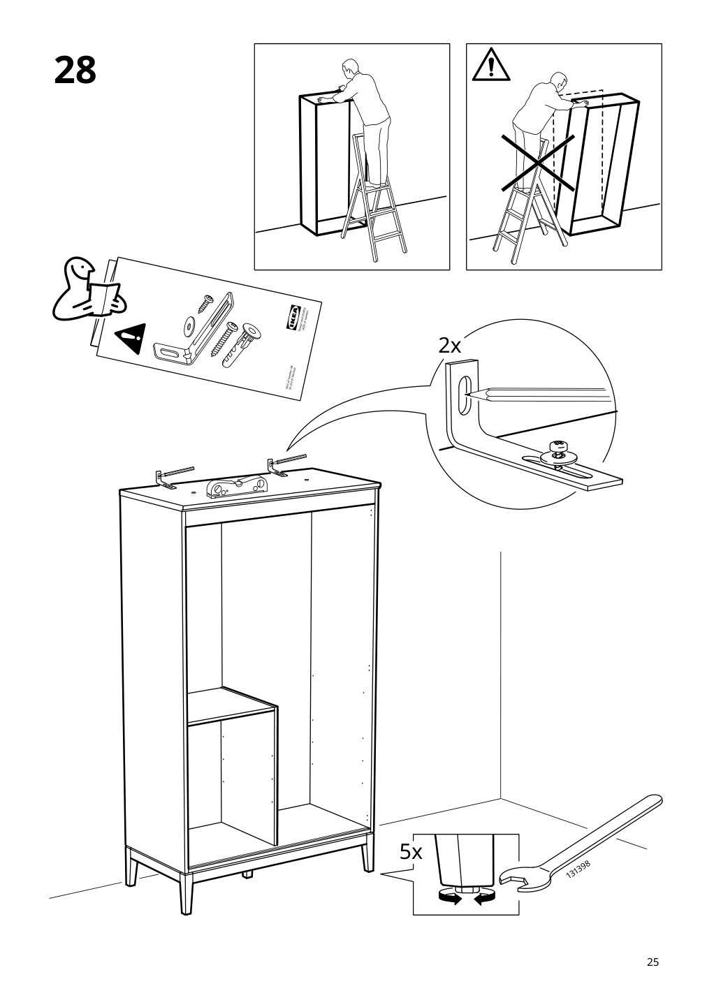 Assembly instructions for IKEA Idanaes wardrobe dark brown stained | Page 25 - IKEA IDANÄS wardrobe 504.588.31