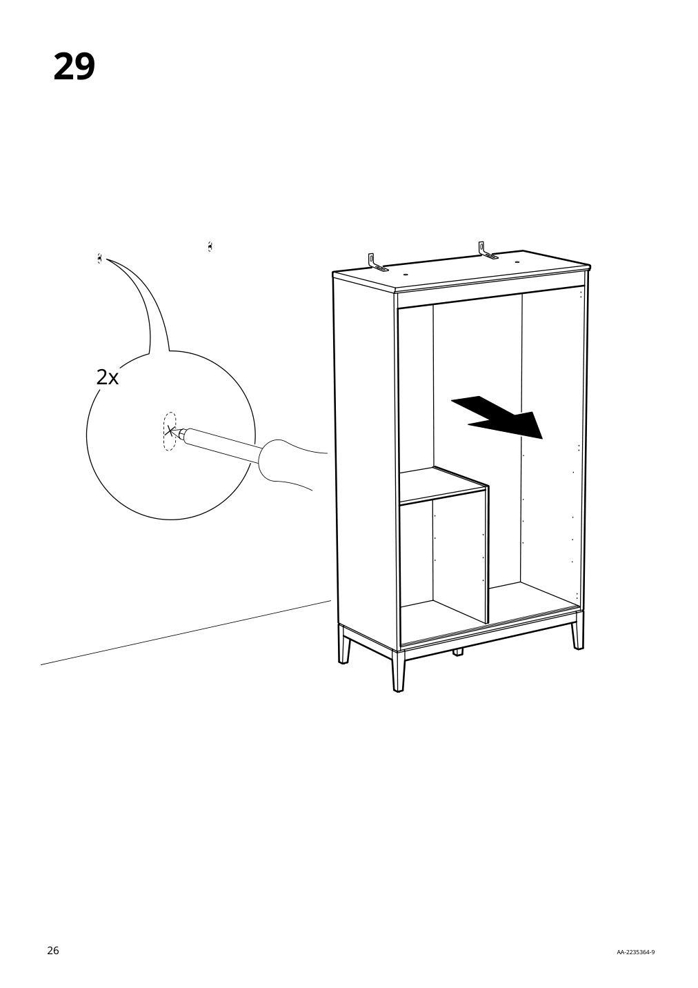 Assembly instructions for IKEA Idanaes wardrobe dark brown stained | Page 26 - IKEA IDANÄS wardrobe 504.588.31