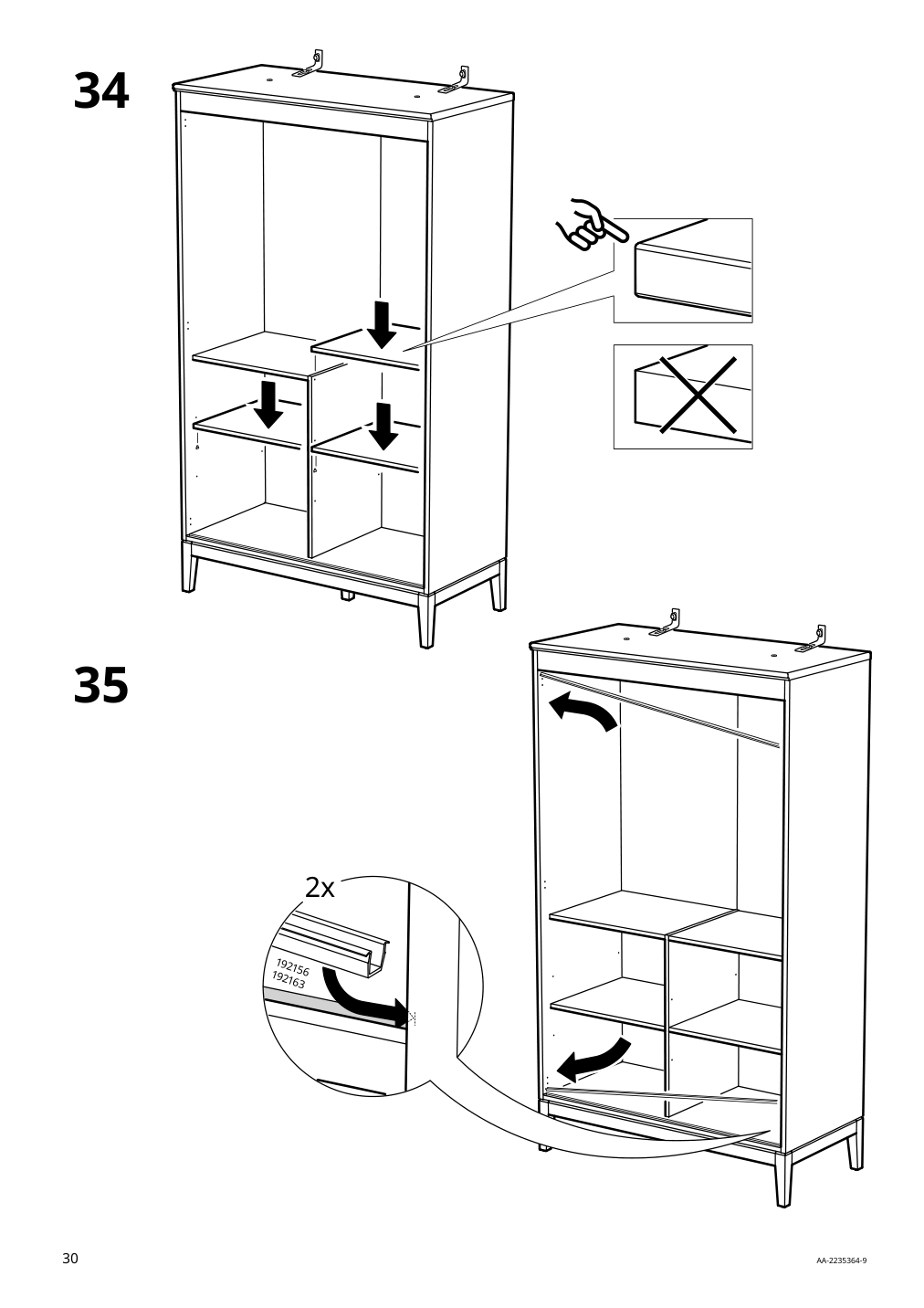 Assembly instructions for IKEA Idanaes wardrobe dark brown stained | Page 30 - IKEA IDANÄS wardrobe 504.588.31