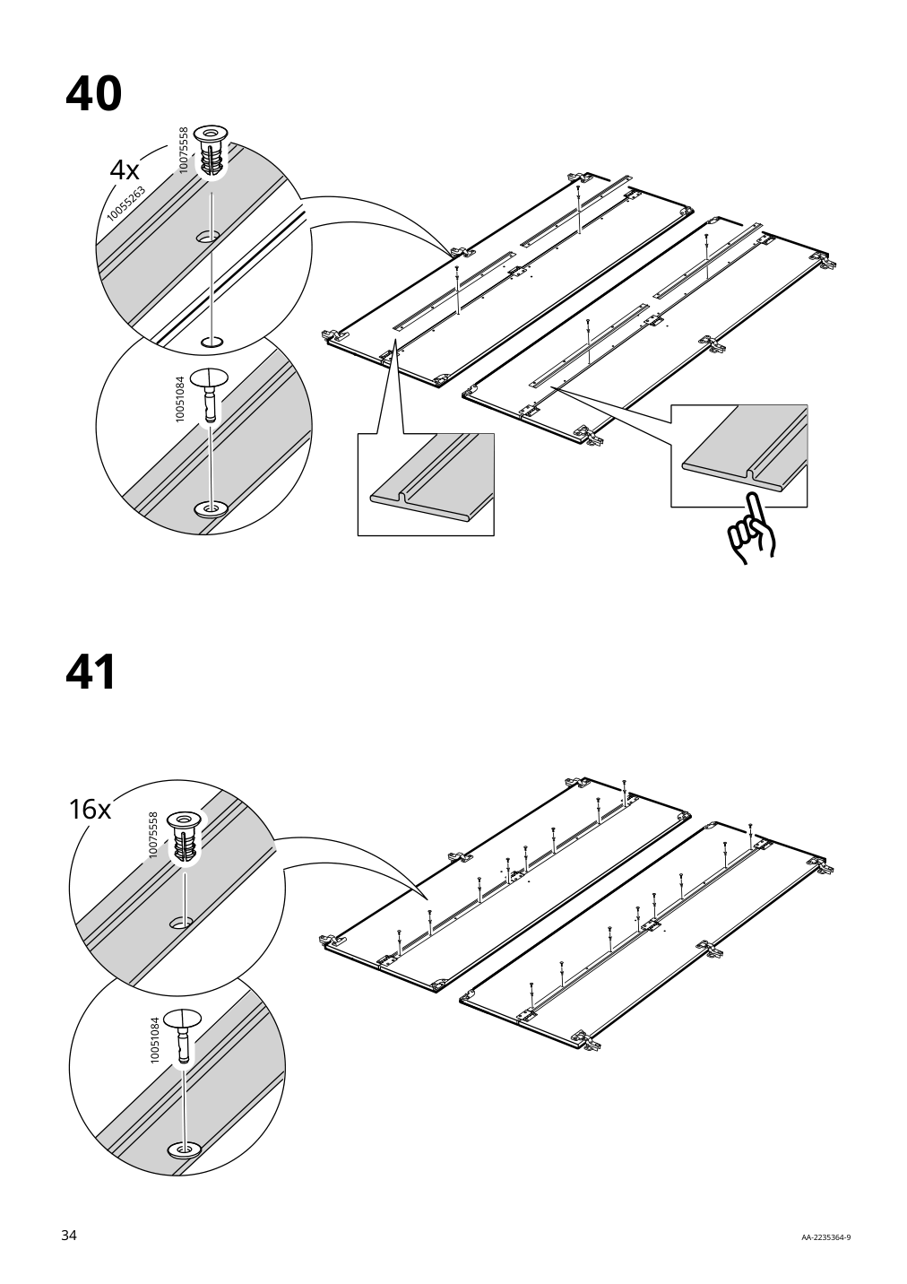 Assembly instructions for IKEA Idanaes wardrobe dark brown stained | Page 34 - IKEA IDANÄS wardrobe 504.588.31