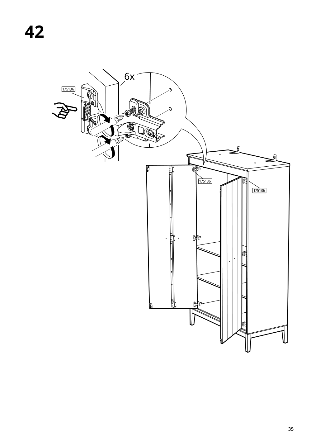 Assembly instructions for IKEA Idanaes wardrobe dark brown stained | Page 35 - IKEA IDANÄS wardrobe 504.588.31