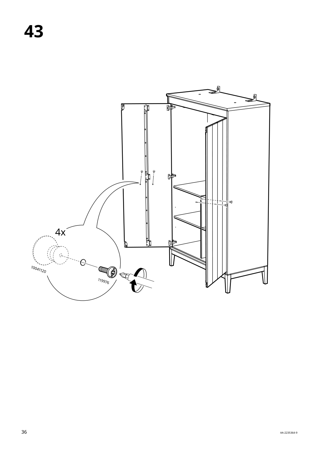 Assembly instructions for IKEA Idanaes wardrobe dark brown stained | Page 36 - IKEA IDANÄS wardrobe 504.588.31