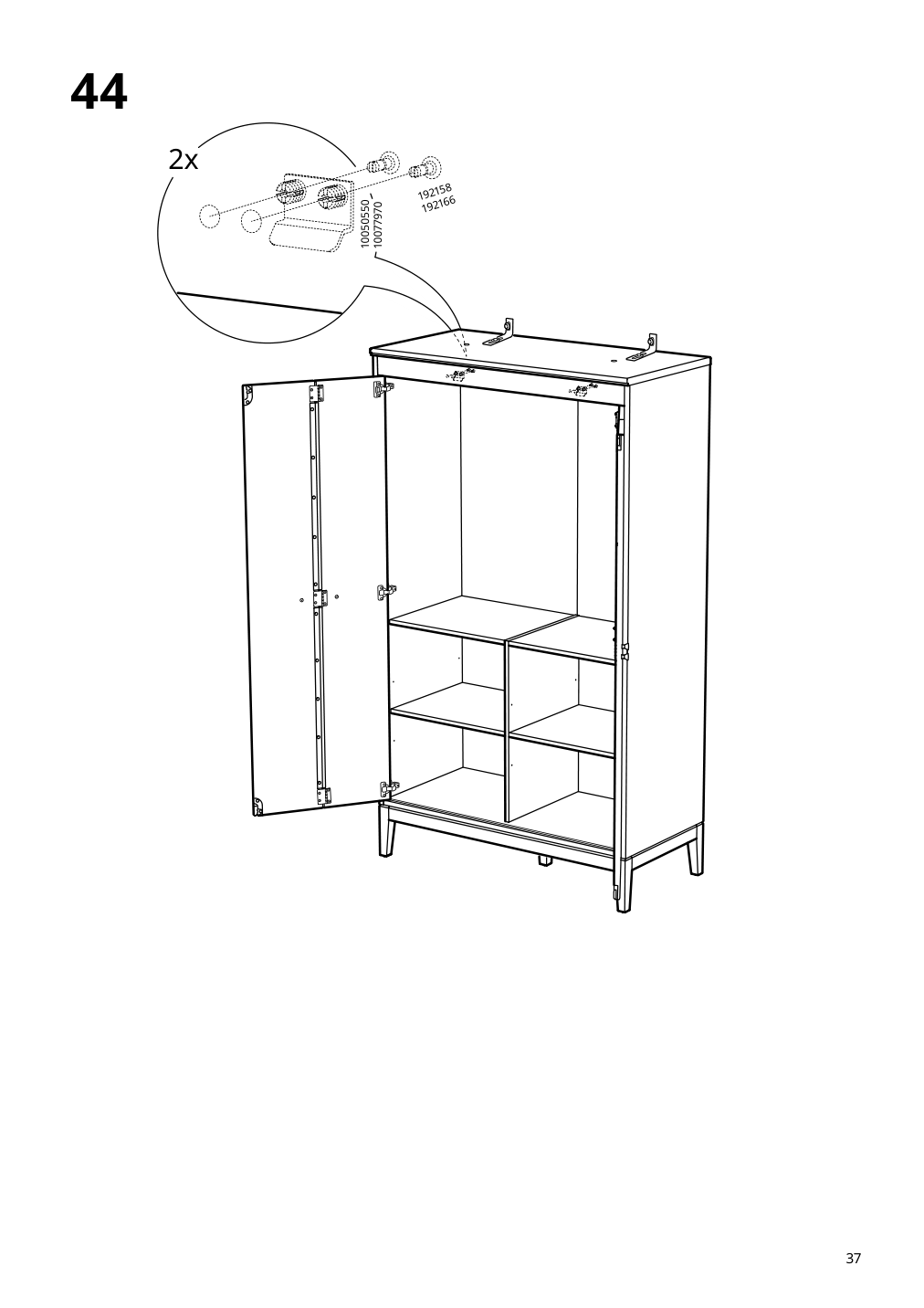 Assembly instructions for IKEA Idanaes wardrobe dark brown stained | Page 37 - IKEA IDANÄS wardrobe 504.588.31