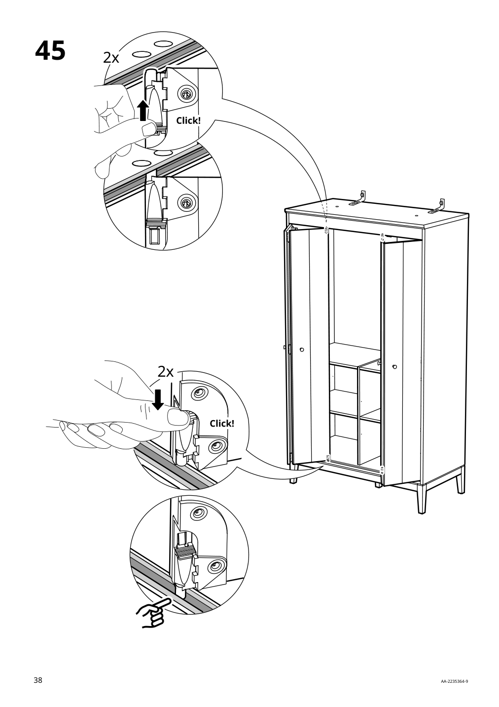 Assembly instructions for IKEA Idanaes wardrobe dark brown stained | Page 38 - IKEA IDANÄS wardrobe 504.588.31