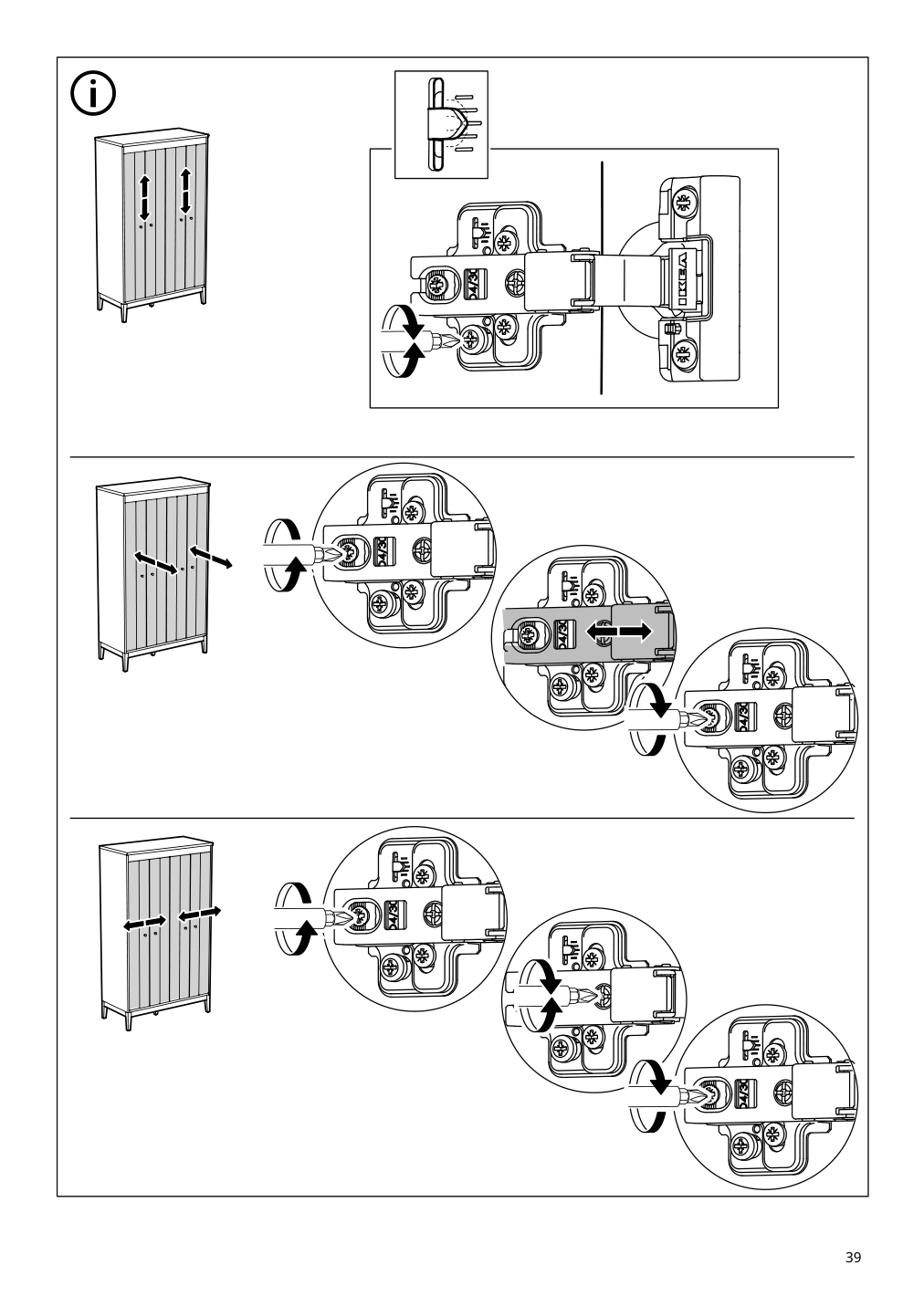 Assembly instructions for IKEA Idanaes wardrobe dark brown stained | Page 39 - IKEA IDANÄS wardrobe 504.588.31