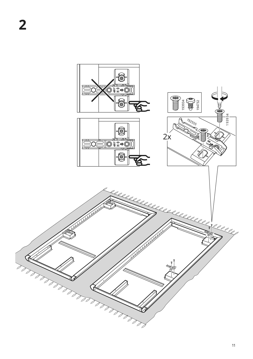 Assembly instructions for IKEA Idasen cabinet with doors and drawers dark green | Page 11 - IKEA IDÅSEN cabinet with doors and drawers 904.963.98