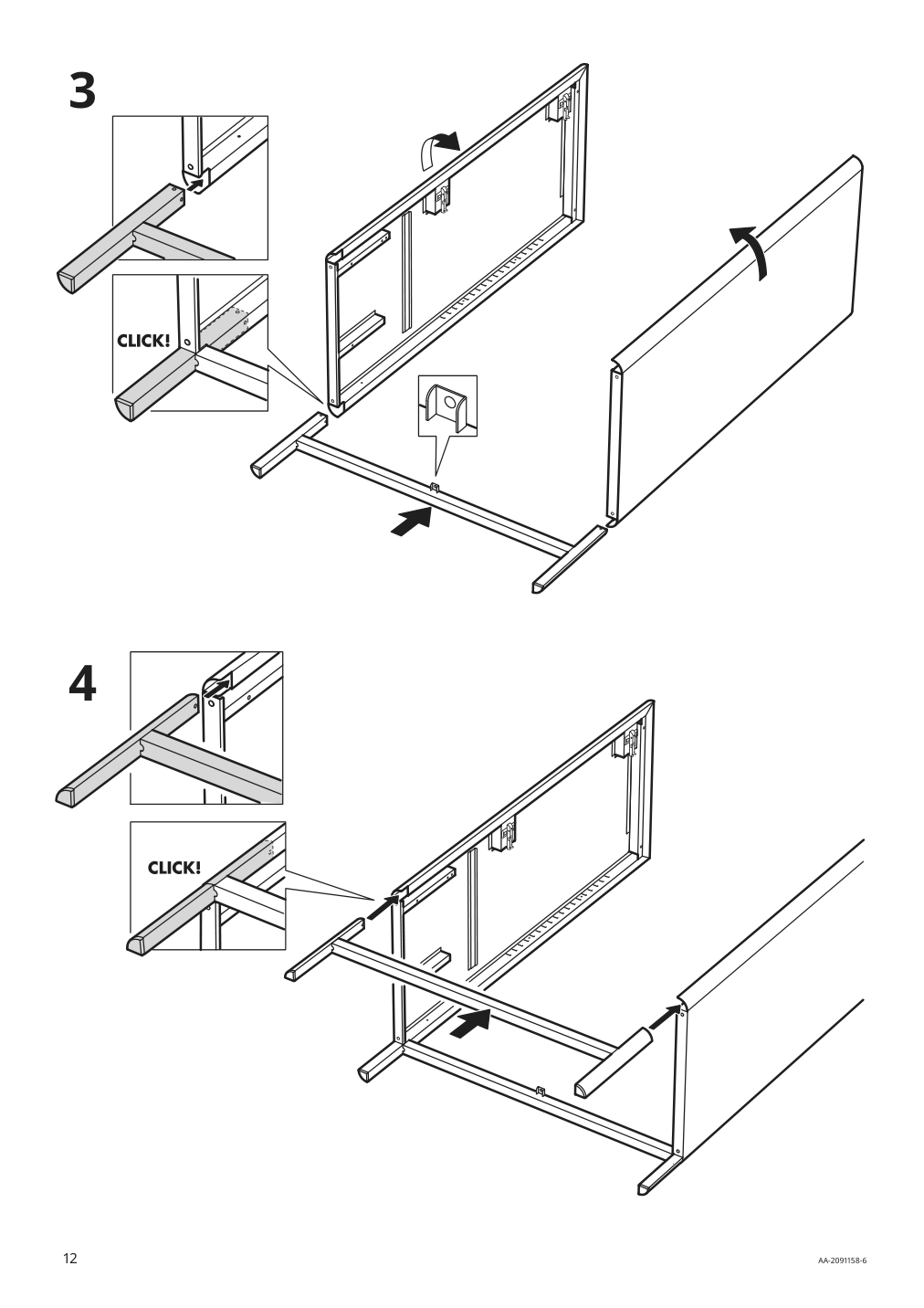 Assembly instructions for IKEA Idasen cabinet with doors and drawers dark green | Page 12 - IKEA IDÅSEN cabinet with doors and drawers 904.963.98