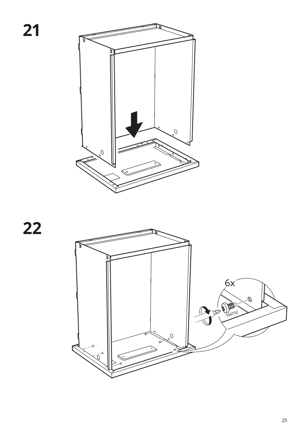 Assembly instructions for IKEA Idasen cabinet with doors and drawers dark green | Page 25 - IKEA IDÅSEN cabinet with doors and drawers 904.963.98