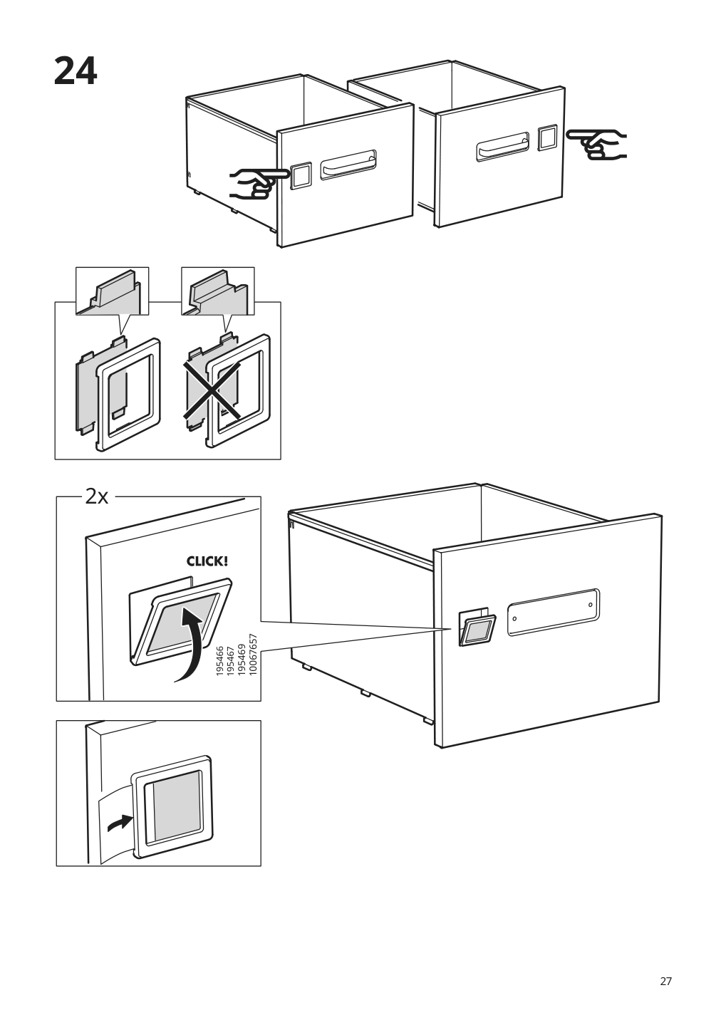 Assembly instructions for IKEA Idasen cabinet with doors and drawers dark green | Page 27 - IKEA IDÅSEN cabinet with doors and drawers 904.963.98