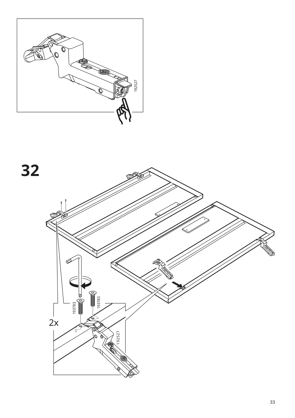 Assembly instructions for IKEA Idasen cabinet with doors and drawers dark green | Page 33 - IKEA IDÅSEN cabinet with doors and drawers 904.963.98