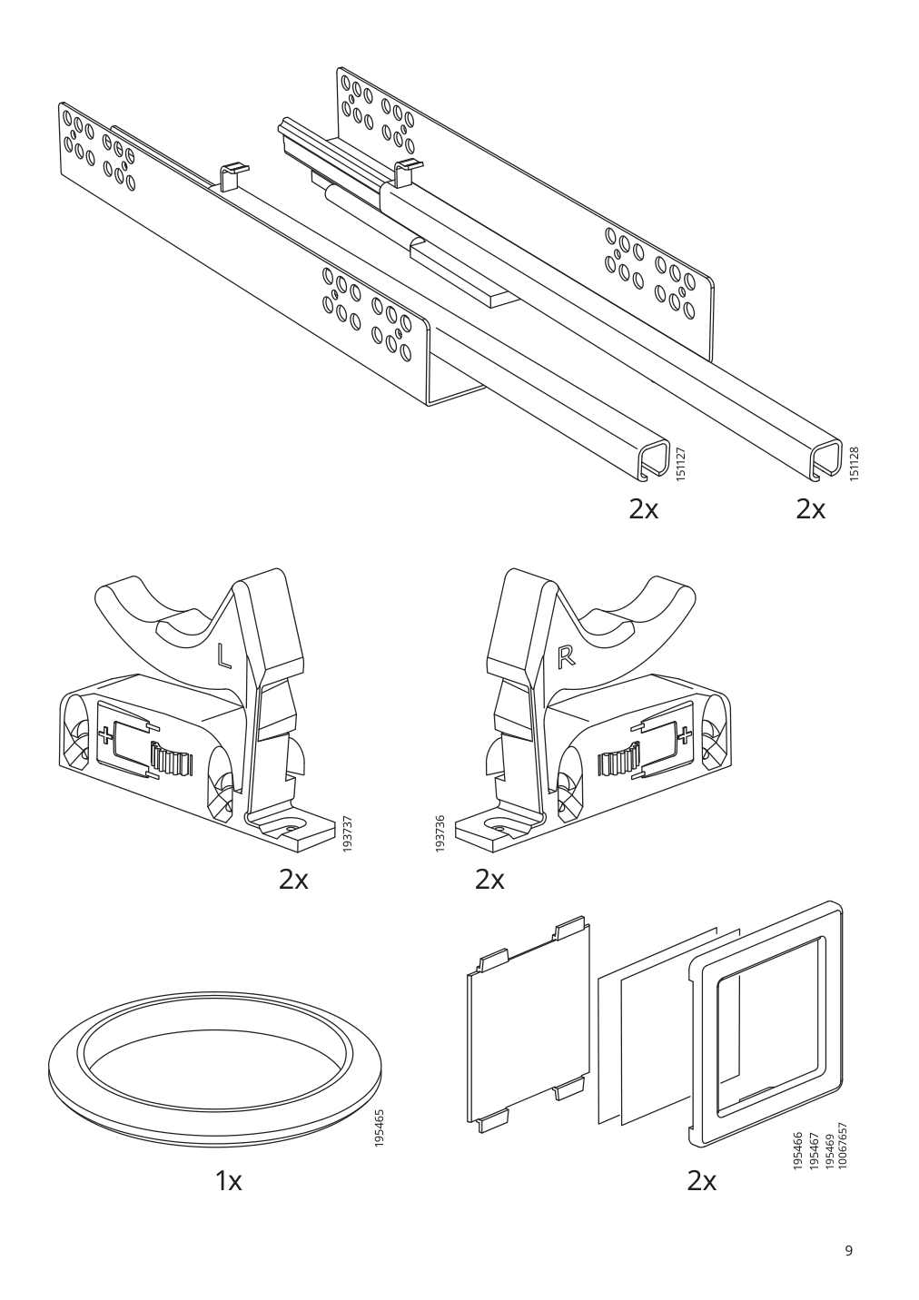 Assembly instructions for IKEA Idasen cabinet with doors and drawers dark green | Page 9 - IKEA IDÅSEN cabinet with doors and drawers 904.963.98