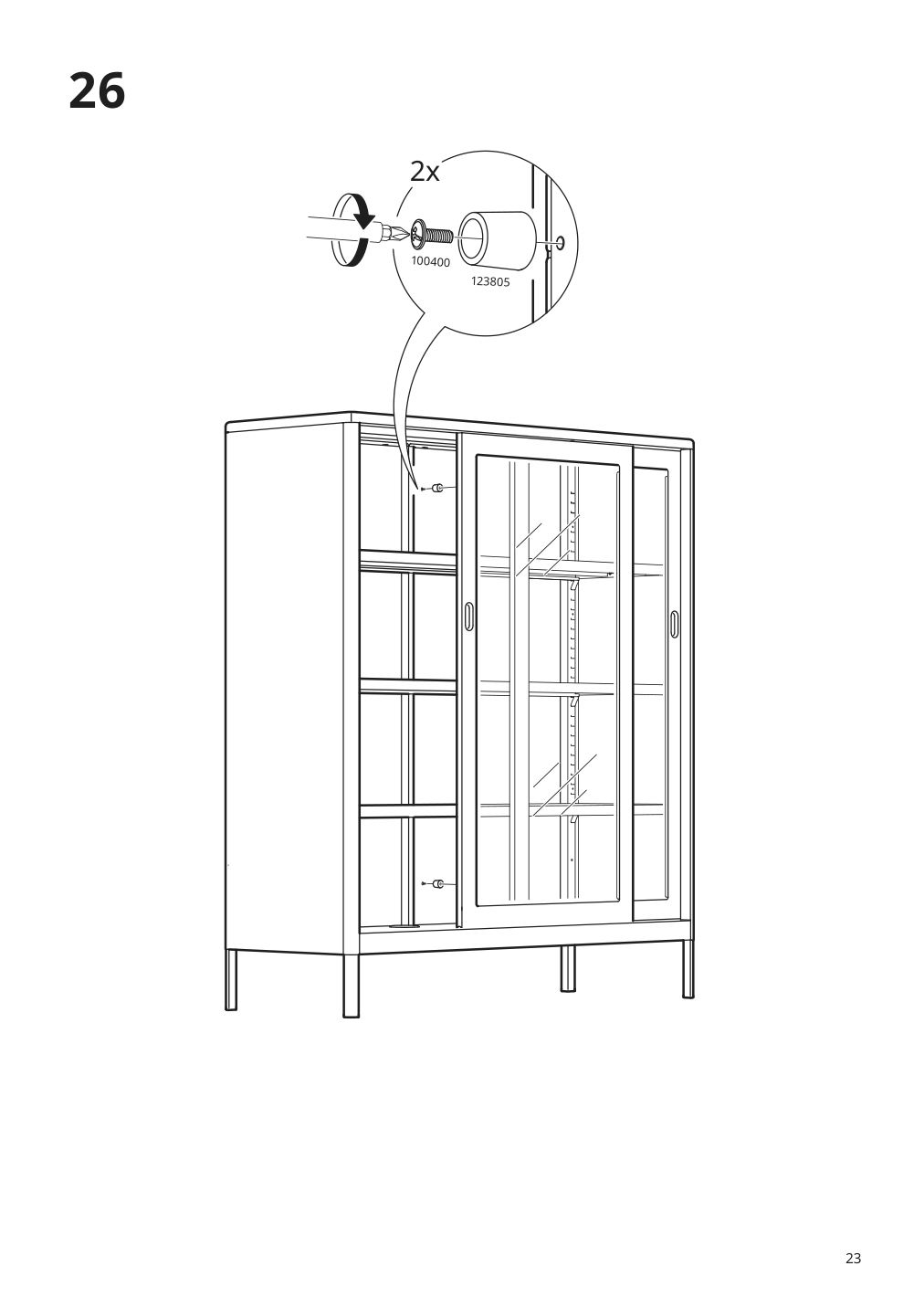 Assembly instructions for IKEA Idasen cabinet with sliding glass doors dark gray | Page 23 - IKEA IDÅSEN cabinet with sliding glass doors 904.963.84