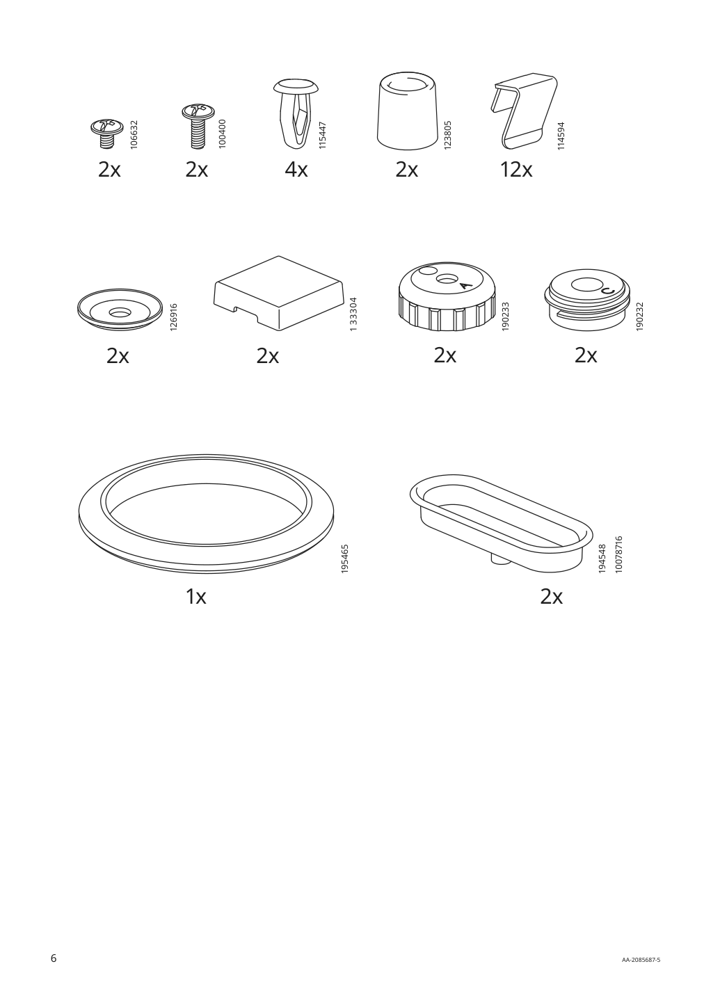 Assembly instructions for IKEA Idasen cabinet with sliding glass doors dark gray | Page 6 - IKEA IDÅSEN cabinet with sliding glass doors 904.963.84