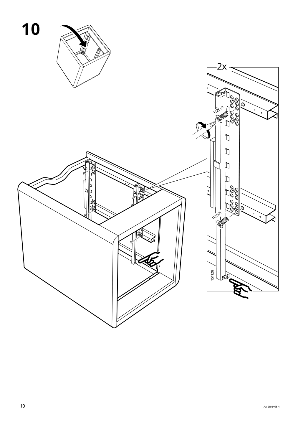 Assembly instructions for IKEA Idasen drawer unit on casters golden brown | Page 10 - IKEA IDÅSEN drawer unit with smart lock 092.872.91