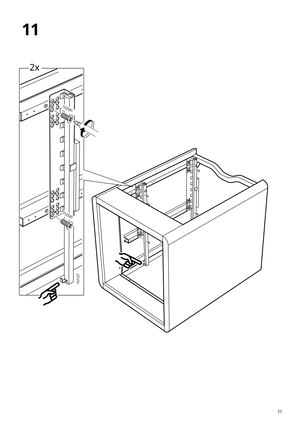 Assembly instructions for IKEA Idasen drawer unit on casters golden brown | Page 11 - IKEA IDÅSEN drawer unit with smart lock 092.872.91