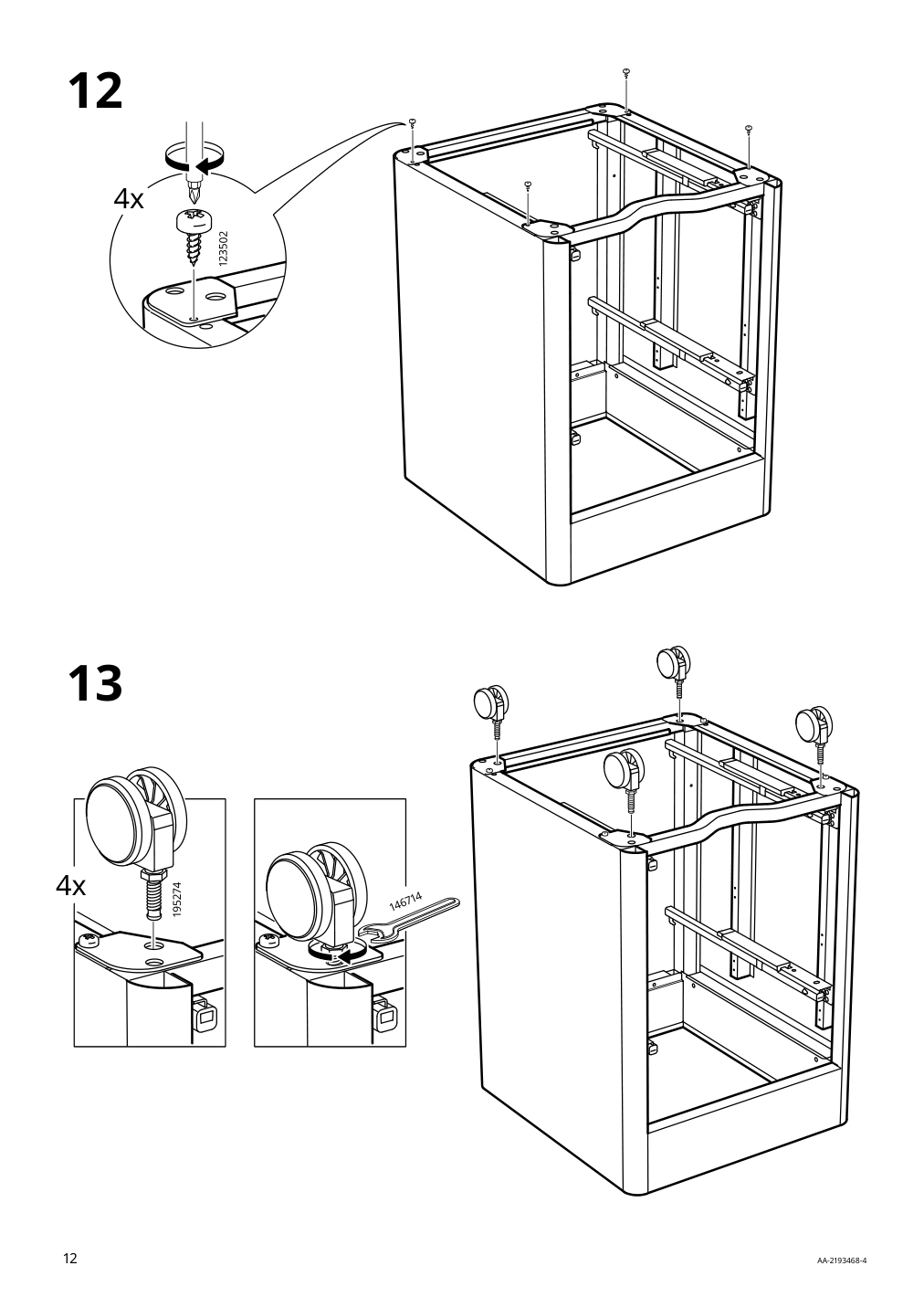 Assembly instructions for IKEA Idasen drawer unit on casters golden brown | Page 12 - IKEA IDÅSEN drawer unit with smart lock 092.872.91