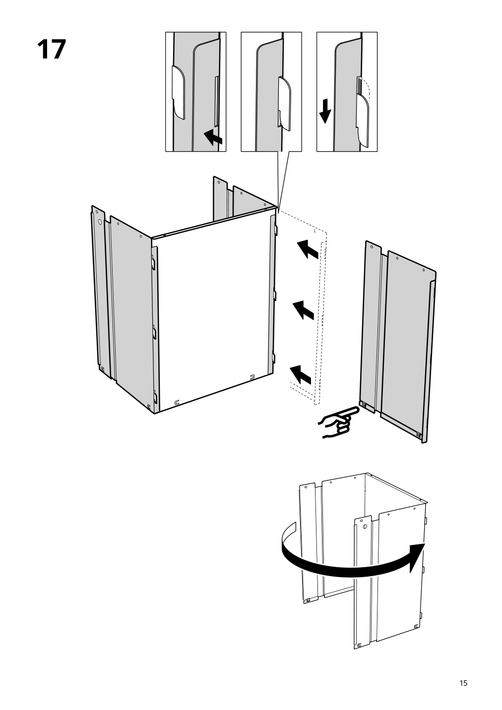 Assembly instructions for IKEA Idasen drawer unit on casters golden brown | Page 15 - IKEA IDÅSEN drawer unit with smart lock 092.872.91