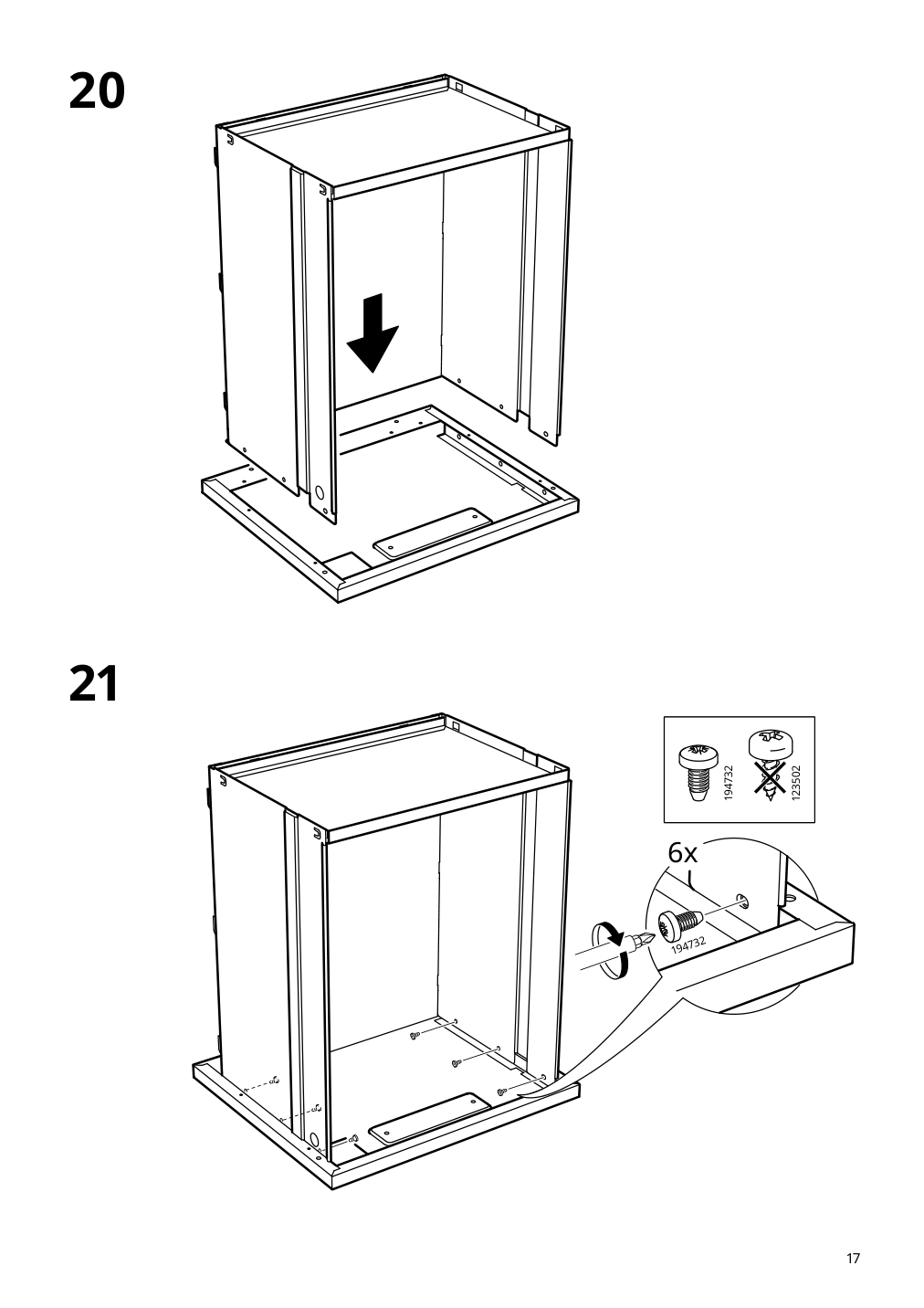 Assembly instructions for IKEA Idasen drawer unit on casters golden brown | Page 17 - IKEA IDÅSEN drawer unit with smart lock 092.872.91