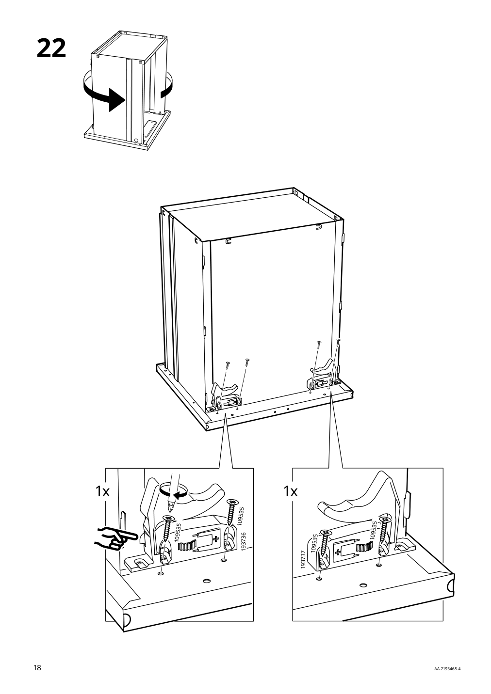 Assembly instructions for IKEA Idasen drawer unit on casters golden brown | Page 18 - IKEA IDÅSEN drawer unit with smart lock 092.872.91