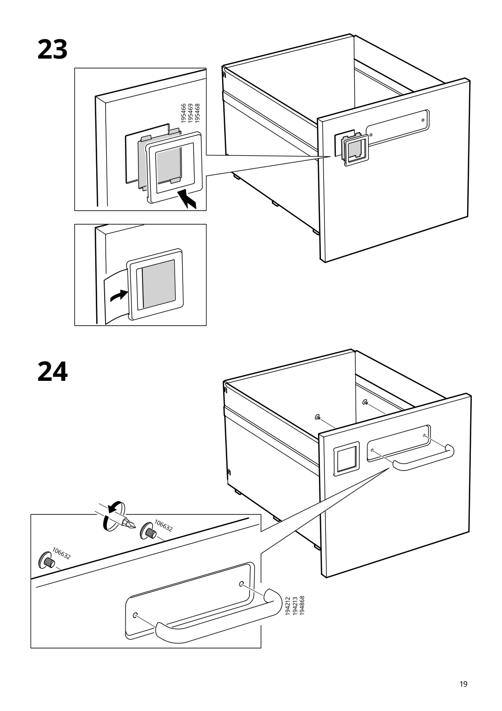 Assembly instructions for IKEA Idasen drawer unit on casters golden brown | Page 19 - IKEA IDÅSEN drawer unit with smart lock 092.872.91