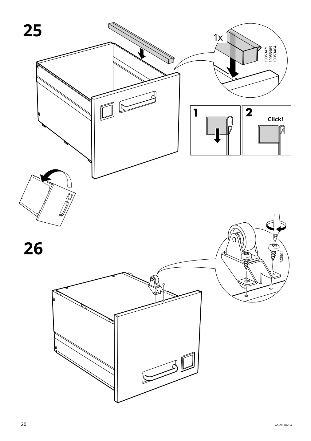 Assembly instructions for IKEA Idasen drawer unit on casters golden brown | Page 20 - IKEA IDÅSEN drawer unit with smart lock 092.872.91