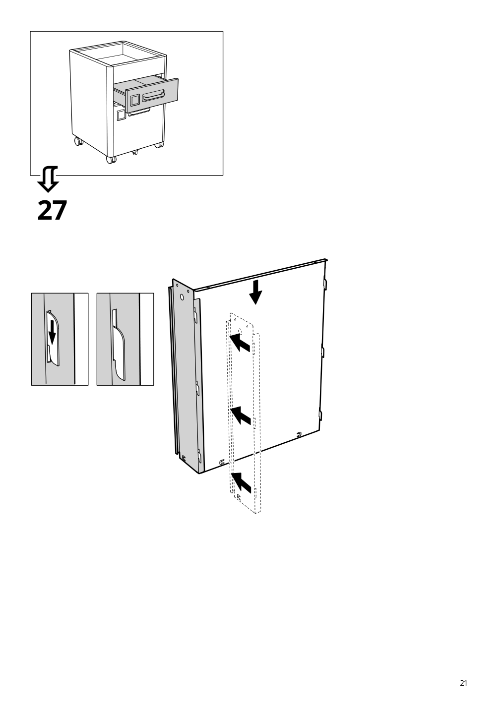 Assembly instructions for IKEA Idasen drawer unit on casters golden brown | Page 21 - IKEA IDÅSEN drawer unit with smart lock 092.872.91