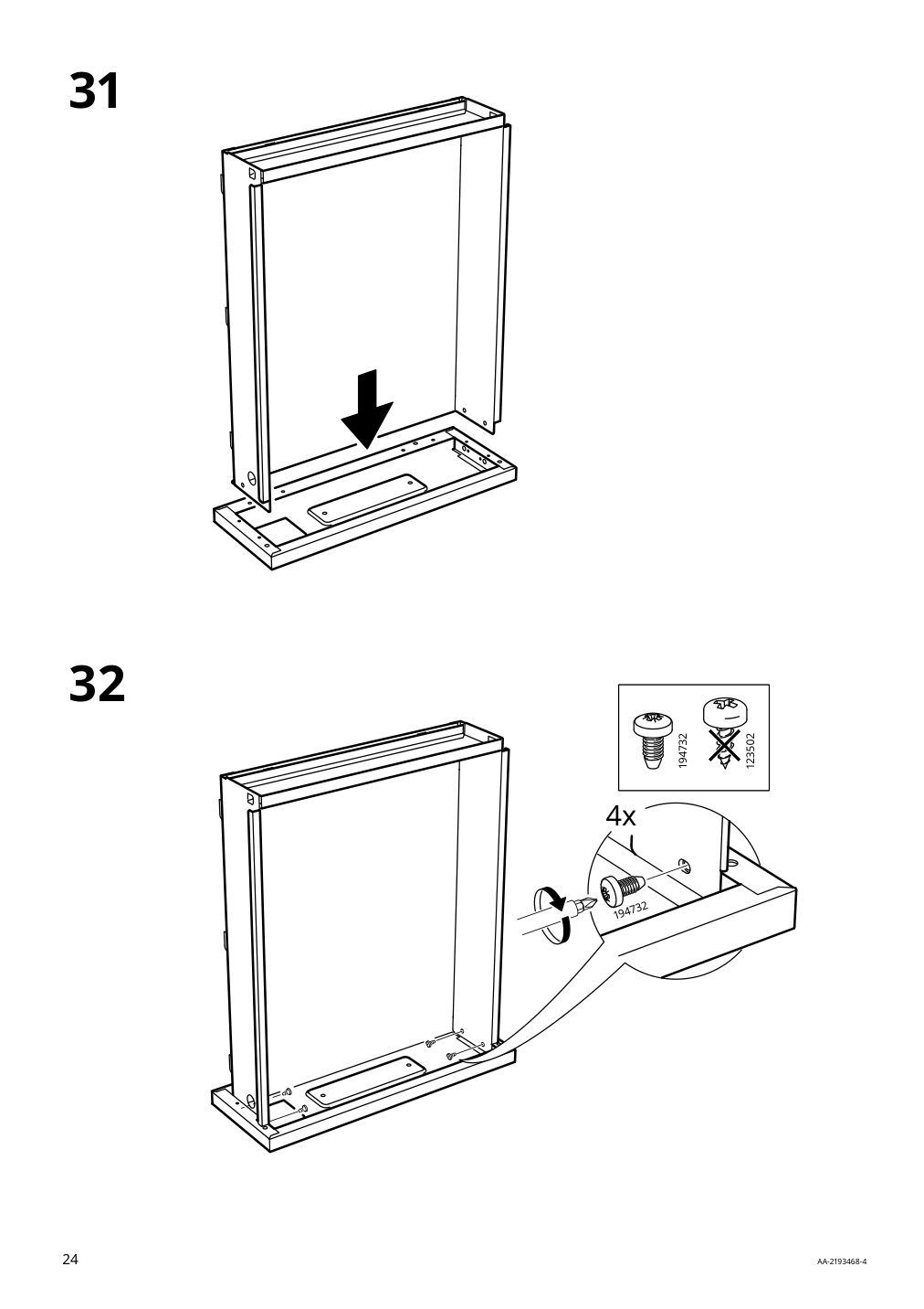 Assembly instructions for IKEA Idasen drawer unit on casters golden brown | Page 24 - IKEA IDÅSEN drawer unit with smart lock 092.872.91