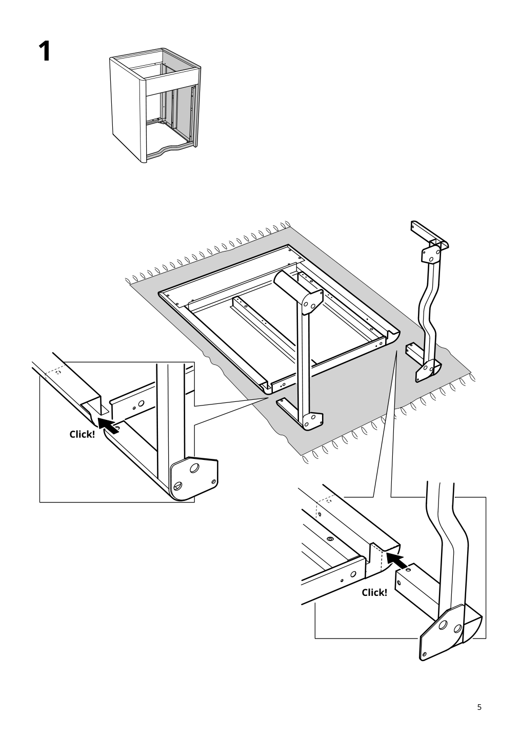 Assembly instructions for IKEA Idasen drawer unit on casters golden brown | Page 5 - IKEA IDÅSEN drawer unit with smart lock 092.872.91