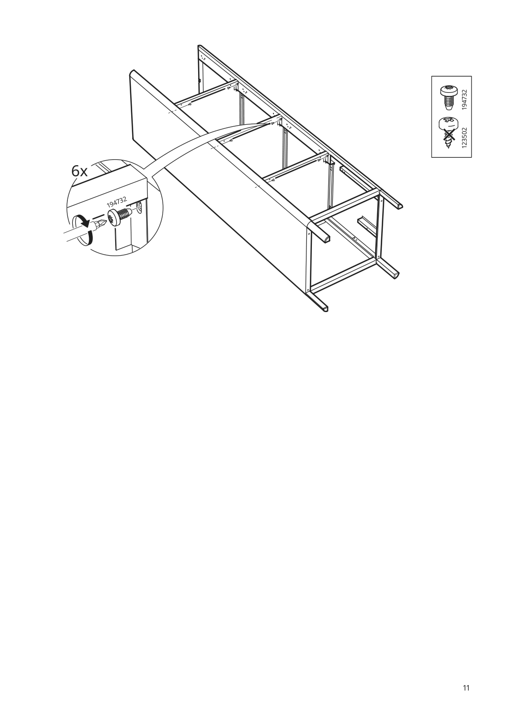 Assembly instructions for IKEA Idasen high cabinet with drawer and doors dark green | Page 11 - IKEA IDÅSEN high cabinet with drawer and doors 104.964.01