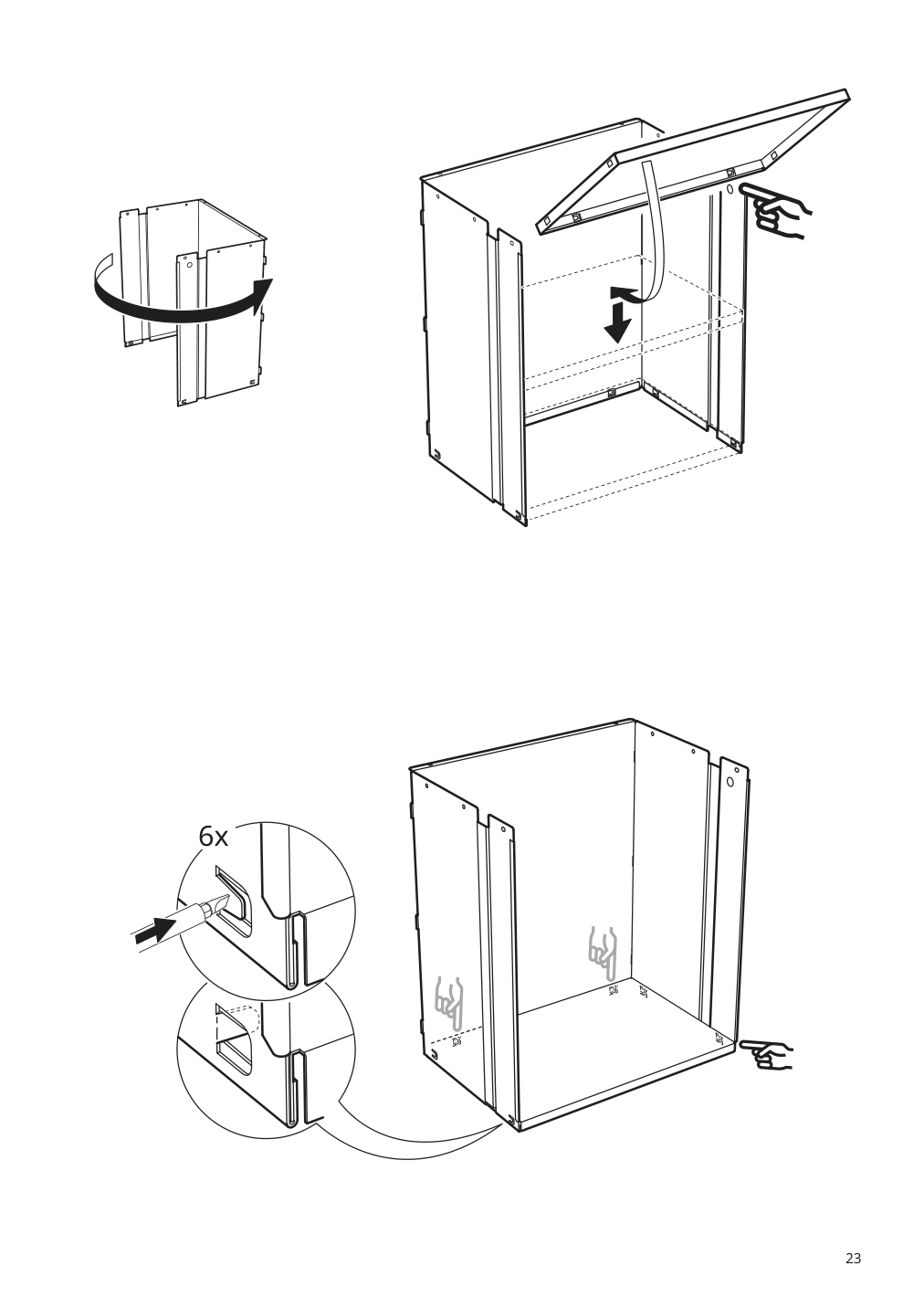 Assembly instructions for IKEA Idasen high cabinet with drawer and doors dark green | Page 23 - IKEA IDÅSEN high cabinet with drawer and doors 104.964.01