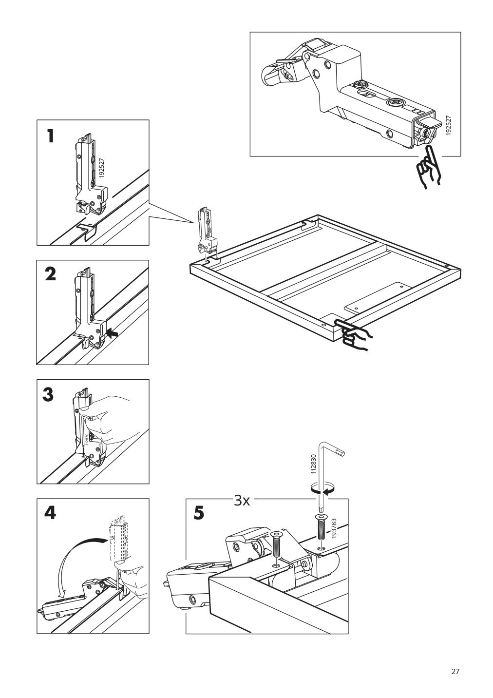 Assembly instructions for IKEA Idasen high cabinet with drawer and doors dark green | Page 27 - IKEA IDÅSEN high cabinet with drawer and doors 104.964.01