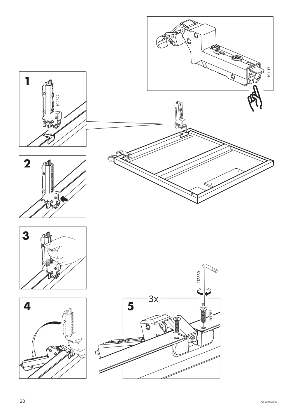 Assembly instructions for IKEA Idasen high cabinet with drawer and doors dark green | Page 28 - IKEA IDÅSEN high cabinet with drawer and doors 104.964.01