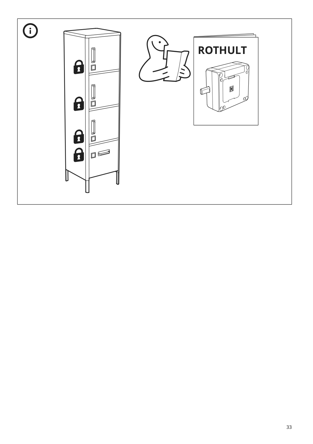 Assembly instructions for IKEA Idasen high cabinet with drawer and doors dark gray | Page 33 - IKEA IDÅSEN high cabinet with drawer and doors 004.963.88