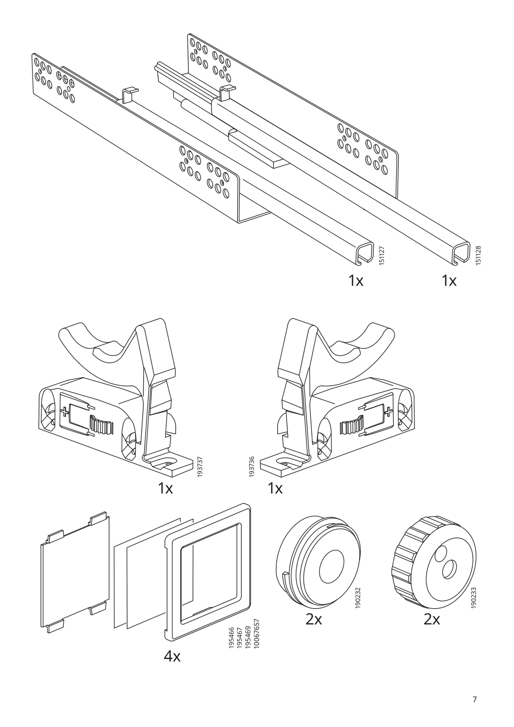 Assembly instructions for IKEA Idasen high cabinet with drawer and doors dark gray | Page 7 - IKEA IDÅSEN high cabinet with drawer and doors 004.963.88