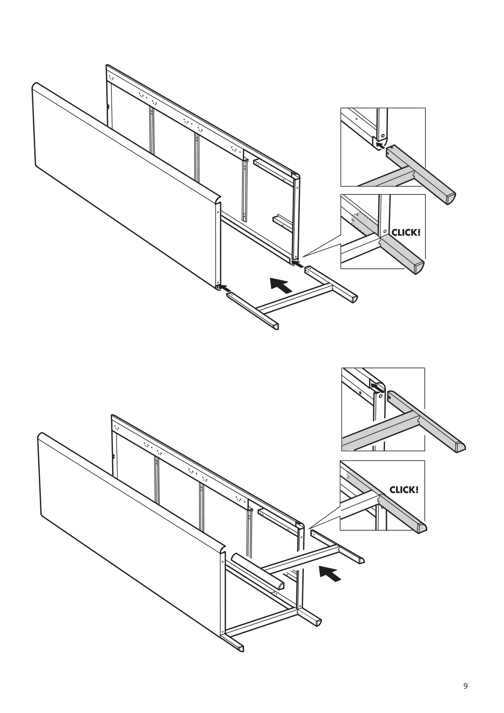 Assembly instructions for IKEA Idasen high cabinet with drawer and doors dark gray | Page 9 - IKEA IDÅSEN high cabinet with drawer and doors 004.963.88