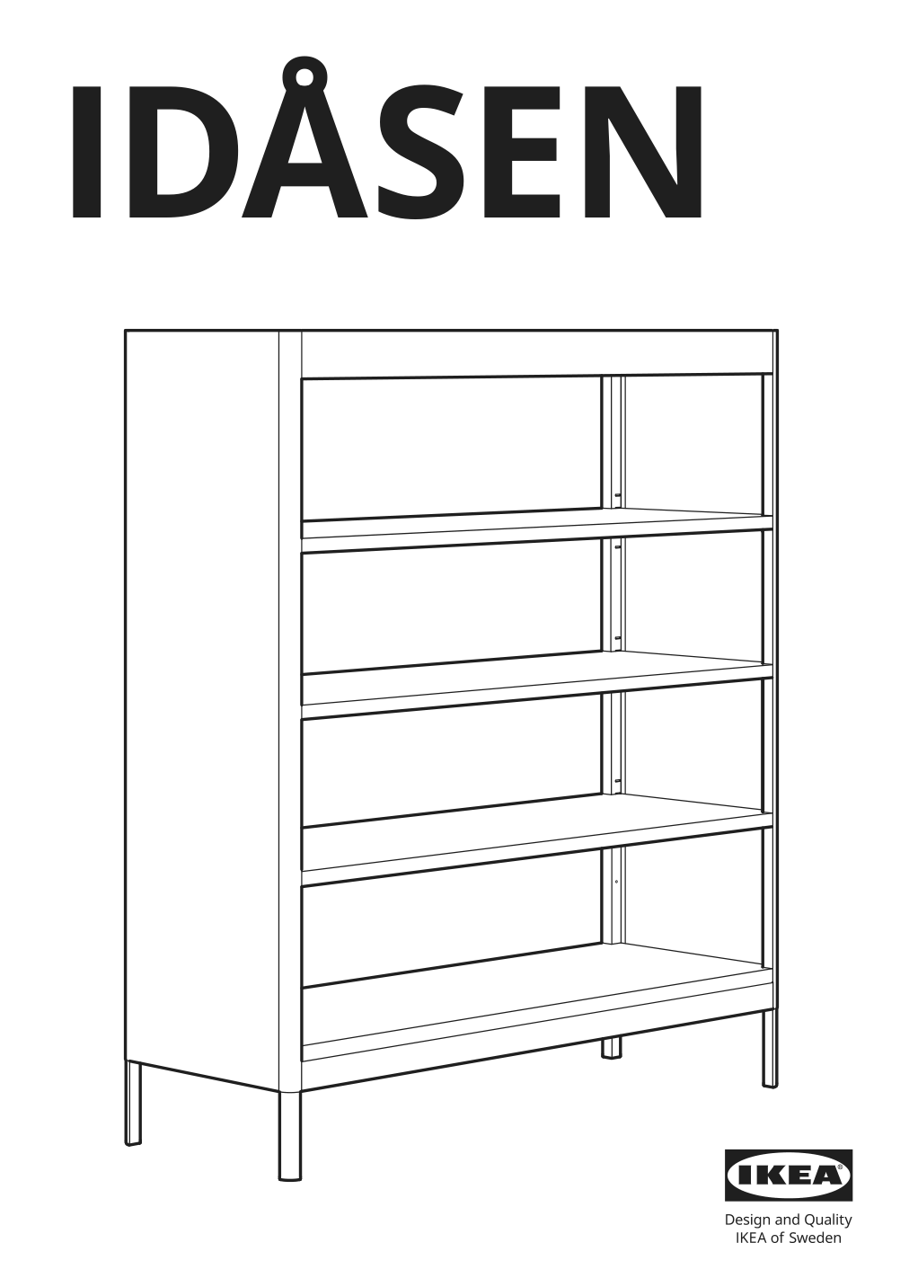 Assembly instructions for IKEA Idasen shelf unit dark gray | Page 1 - IKEA IDÅSEN shelf unit 404.963.91