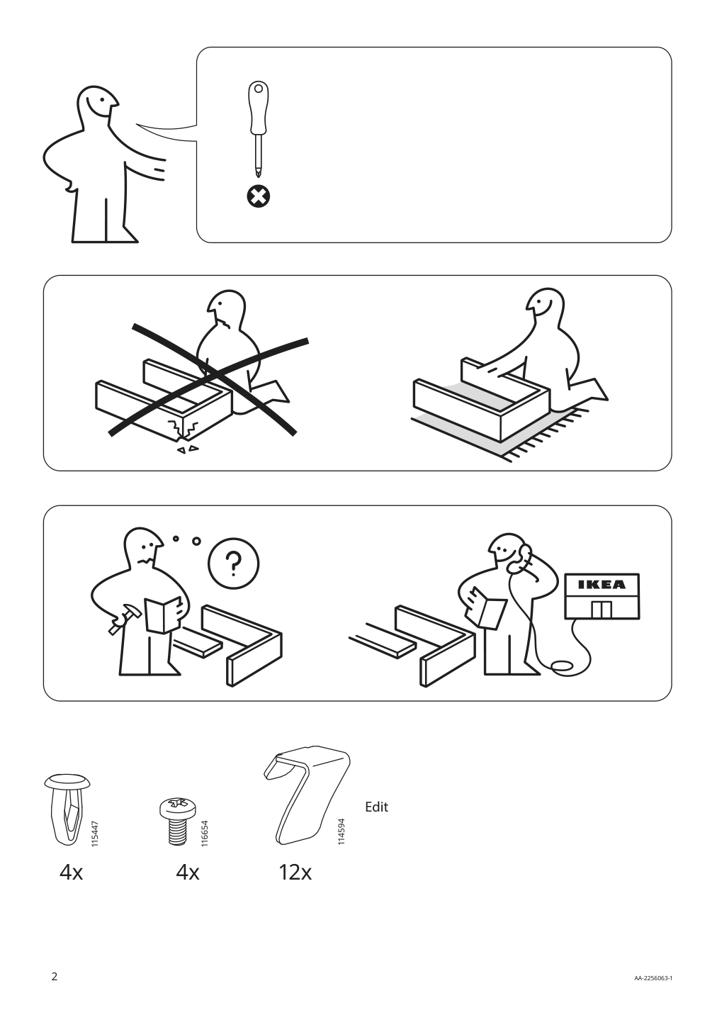 Assembly instructions for IKEA Idasen shelf unit dark gray | Page 2 - IKEA IDÅSEN shelf unit 404.963.91