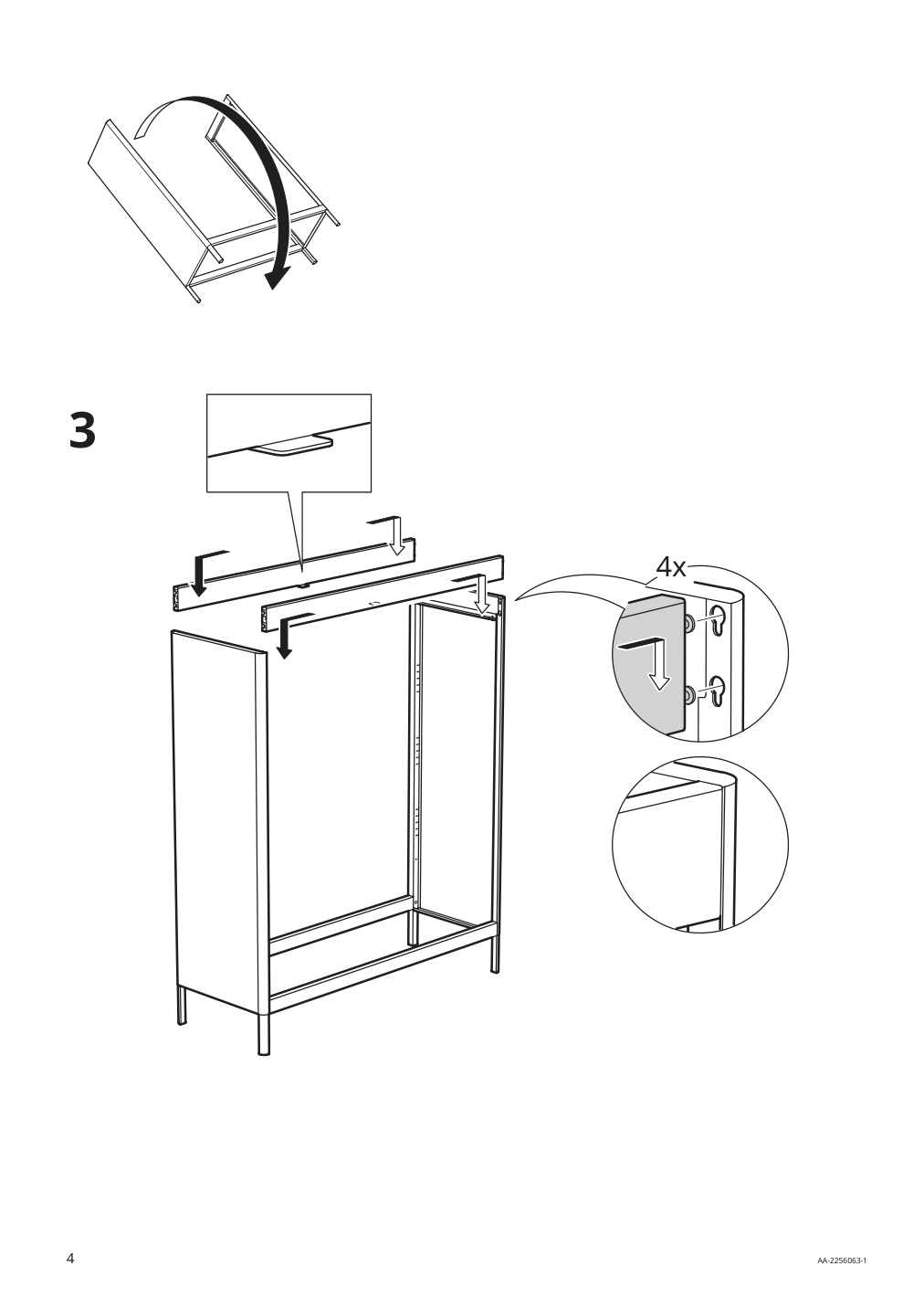 Assembly instructions for IKEA Idasen shelf unit dark gray | Page 4 - IKEA IDÅSEN shelf unit 404.963.91