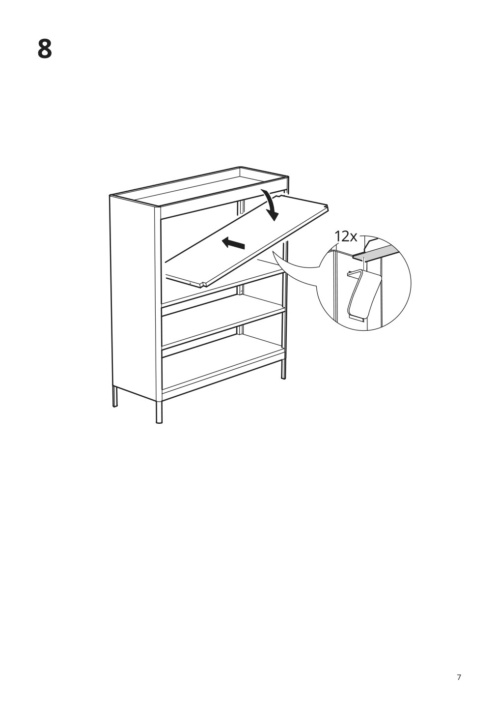 Assembly instructions for IKEA Idasen shelf unit dark gray | Page 7 - IKEA IDÅSEN shelf unit 404.963.91