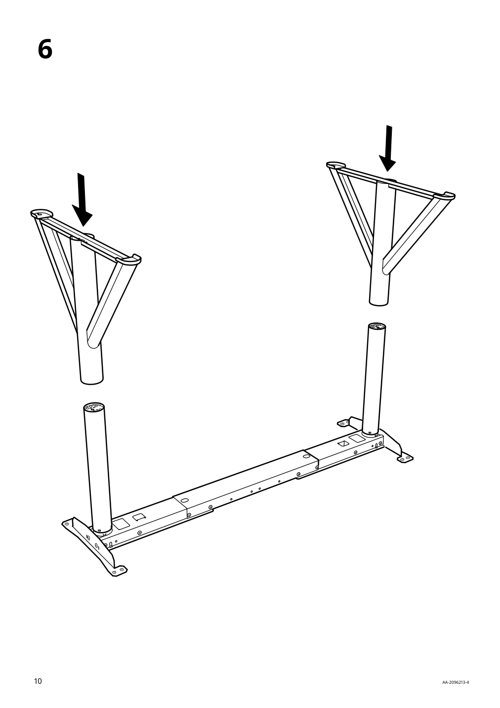 Assembly instructions for IKEA Idasen sit stand underframe for table top dark gray | Page 10 - IKEA IDÅSEN sit/stand underframe for table top 003.207.23