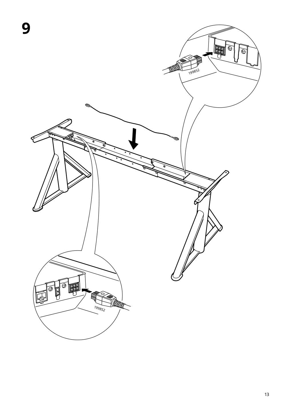 Assembly instructions for IKEA Idasen sit stand underframe for table top dark gray | Page 13 - IKEA IDÅSEN desk sit/stand 492.809.90