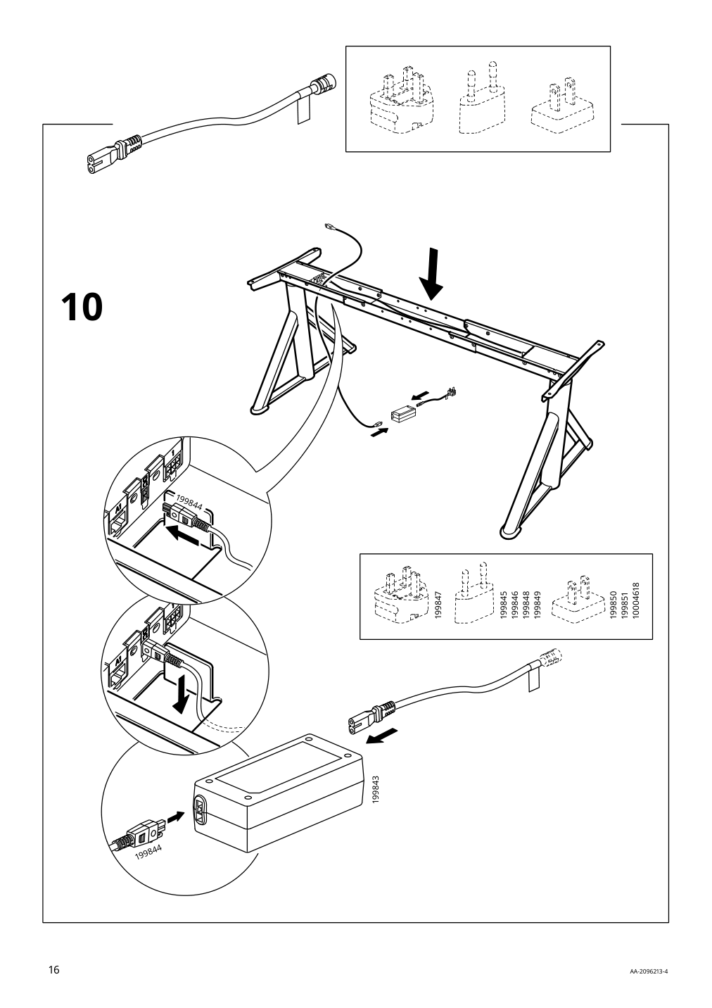 Assembly instructions for IKEA Idasen sit stand underframe for table top dark gray | Page 16 - IKEA IDÅSEN sit/stand underframe for table top 003.207.23