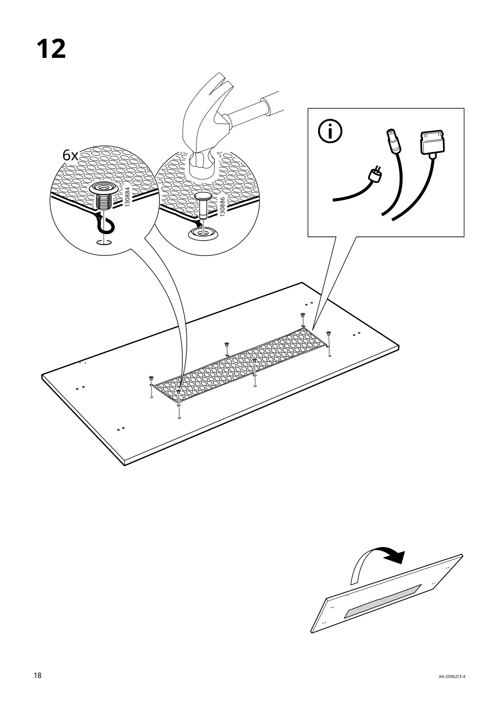 Assembly instructions for IKEA Idasen sit stand underframe for table top dark gray | Page 18 - IKEA IDÅSEN sit/stand underframe for table top 003.207.23