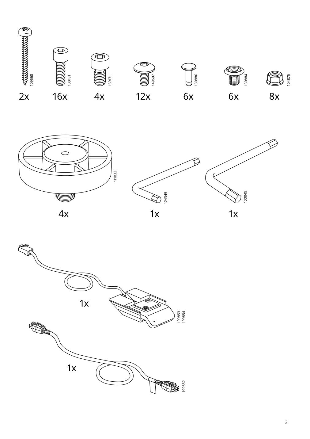 Assembly instructions for IKEA Idasen sit stand underframe for table top dark gray | Page 3 - IKEA IDÅSEN desk sit/stand 492.809.90