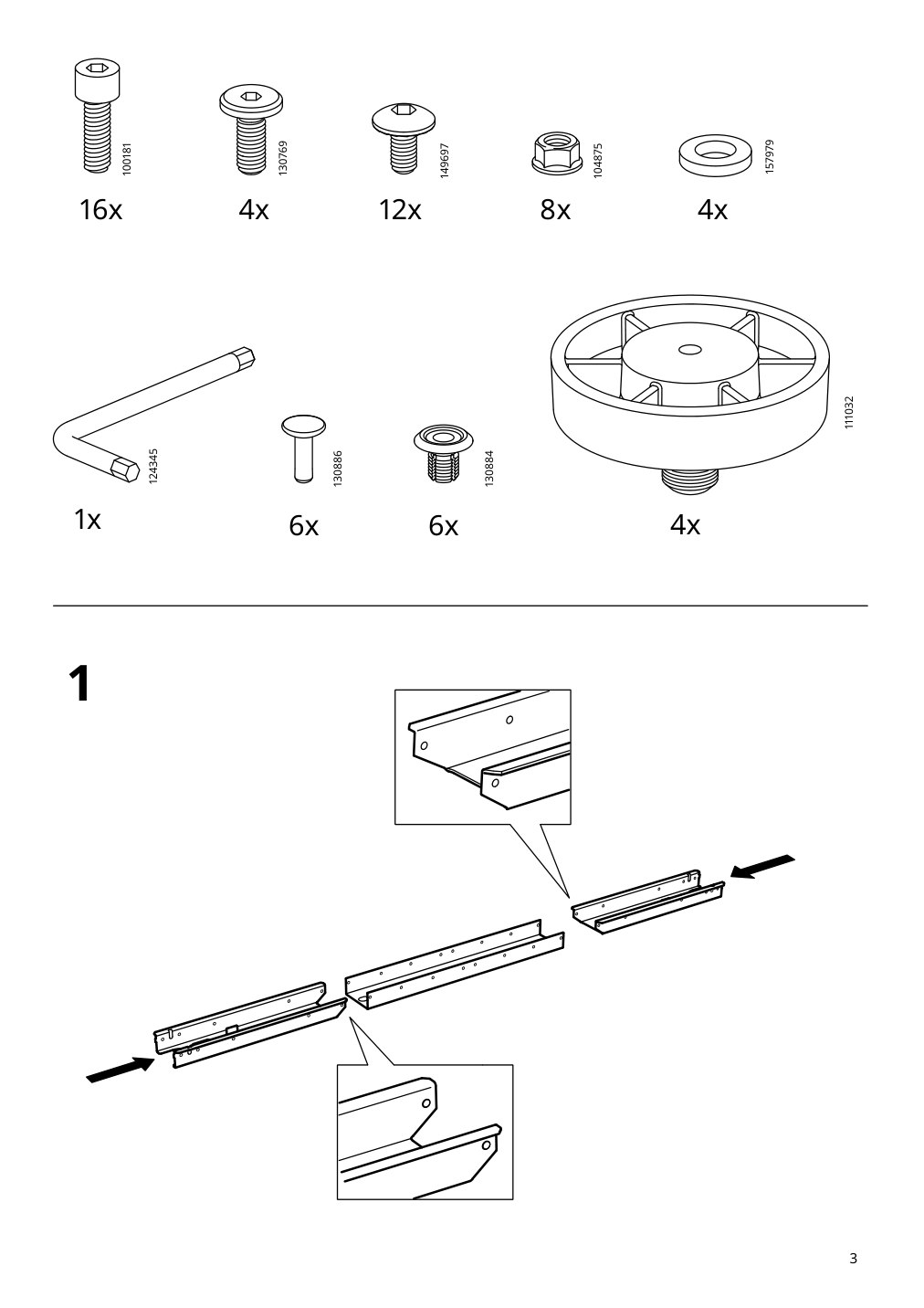 Assembly instructions for IKEA Idasen underframe for table top dark gray | Page 3 - IKEA IDÅSEN underframe for table top 803.979.16