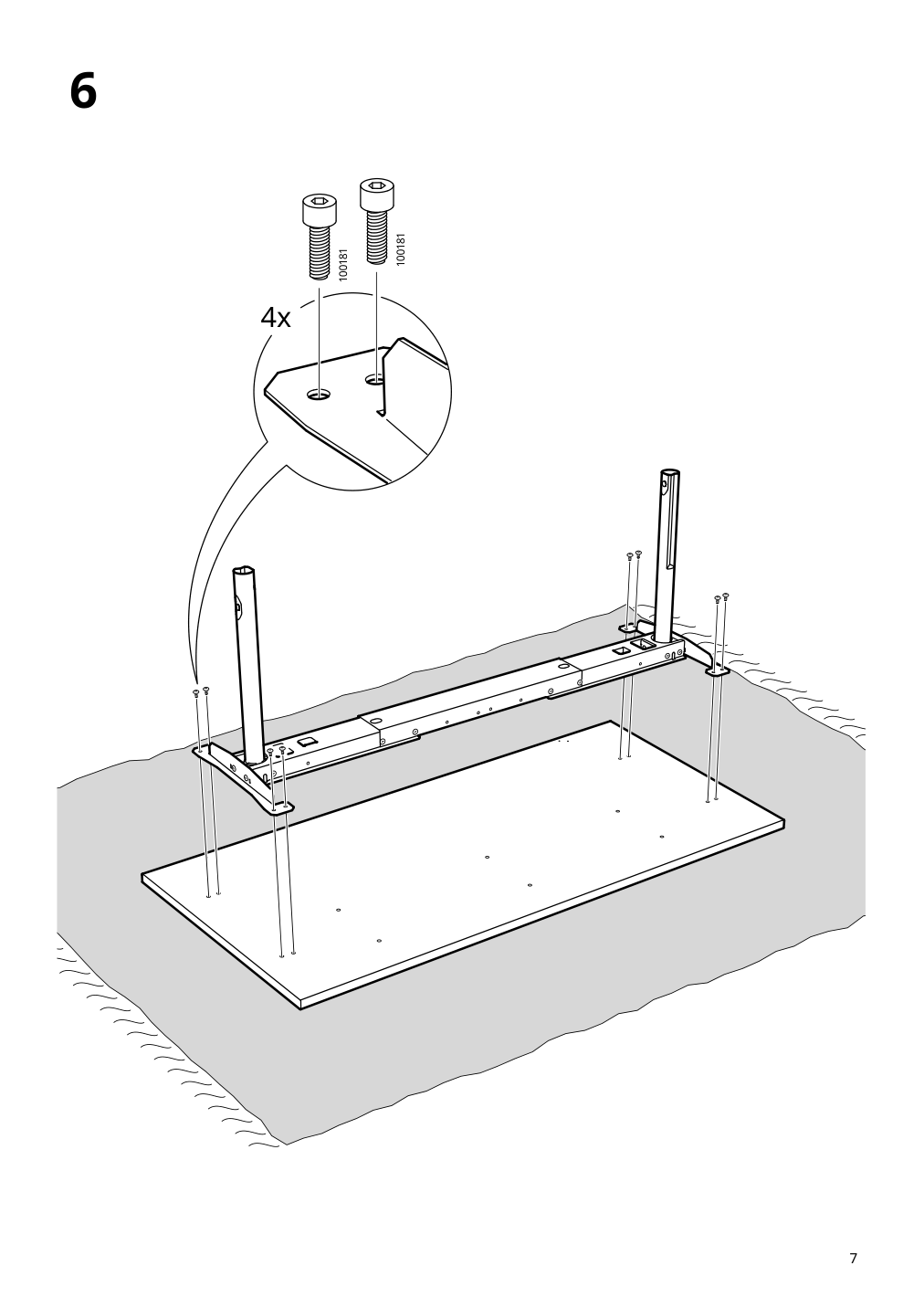 Assembly instructions for IKEA Idasen underframe for table top dark gray | Page 7 - IKEA IDÅSEN desk 192.810.24