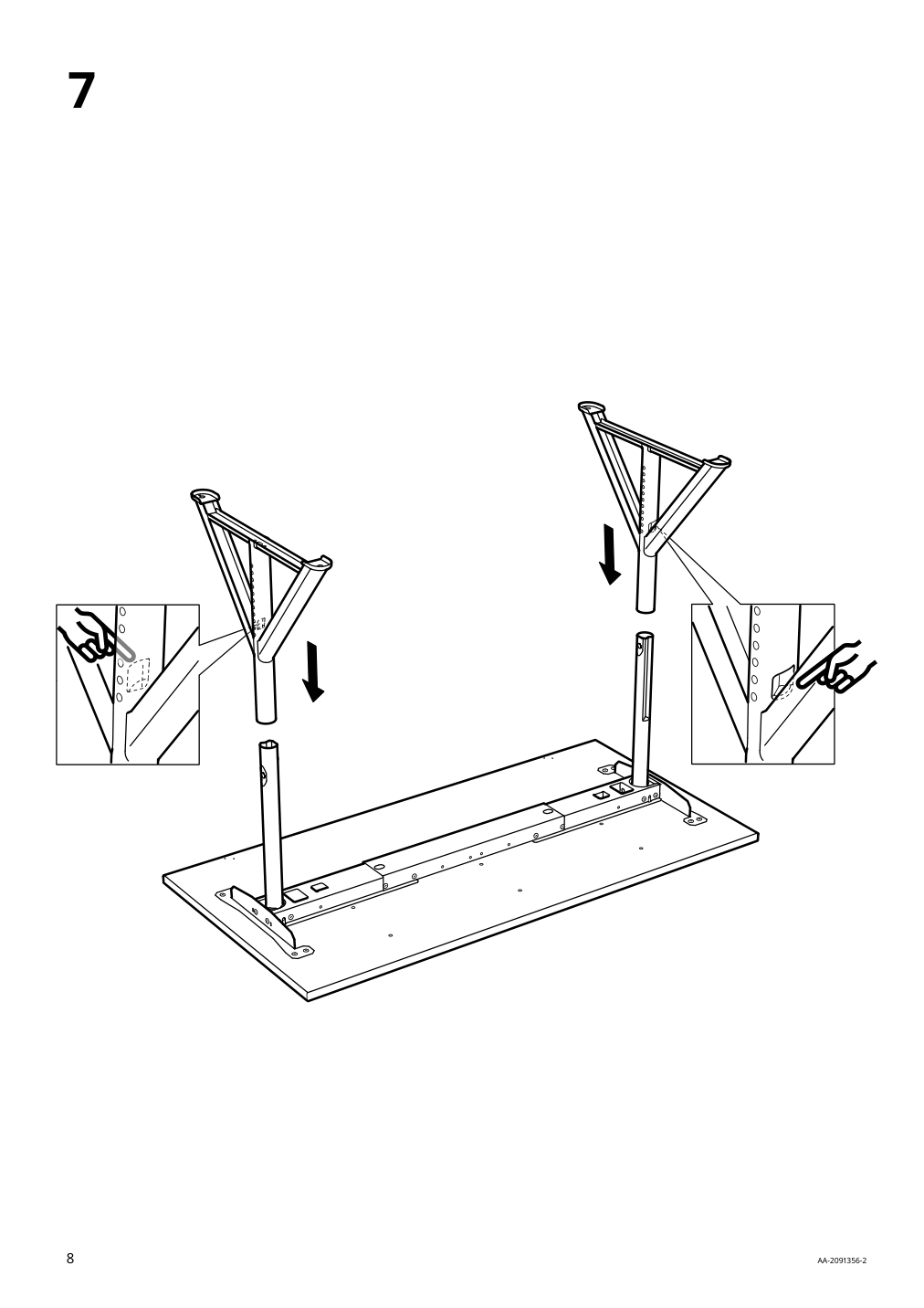 Assembly instructions for IKEA Idasen underframe for table top dark gray | Page 8 - IKEA IDÅSEN desk 192.810.24