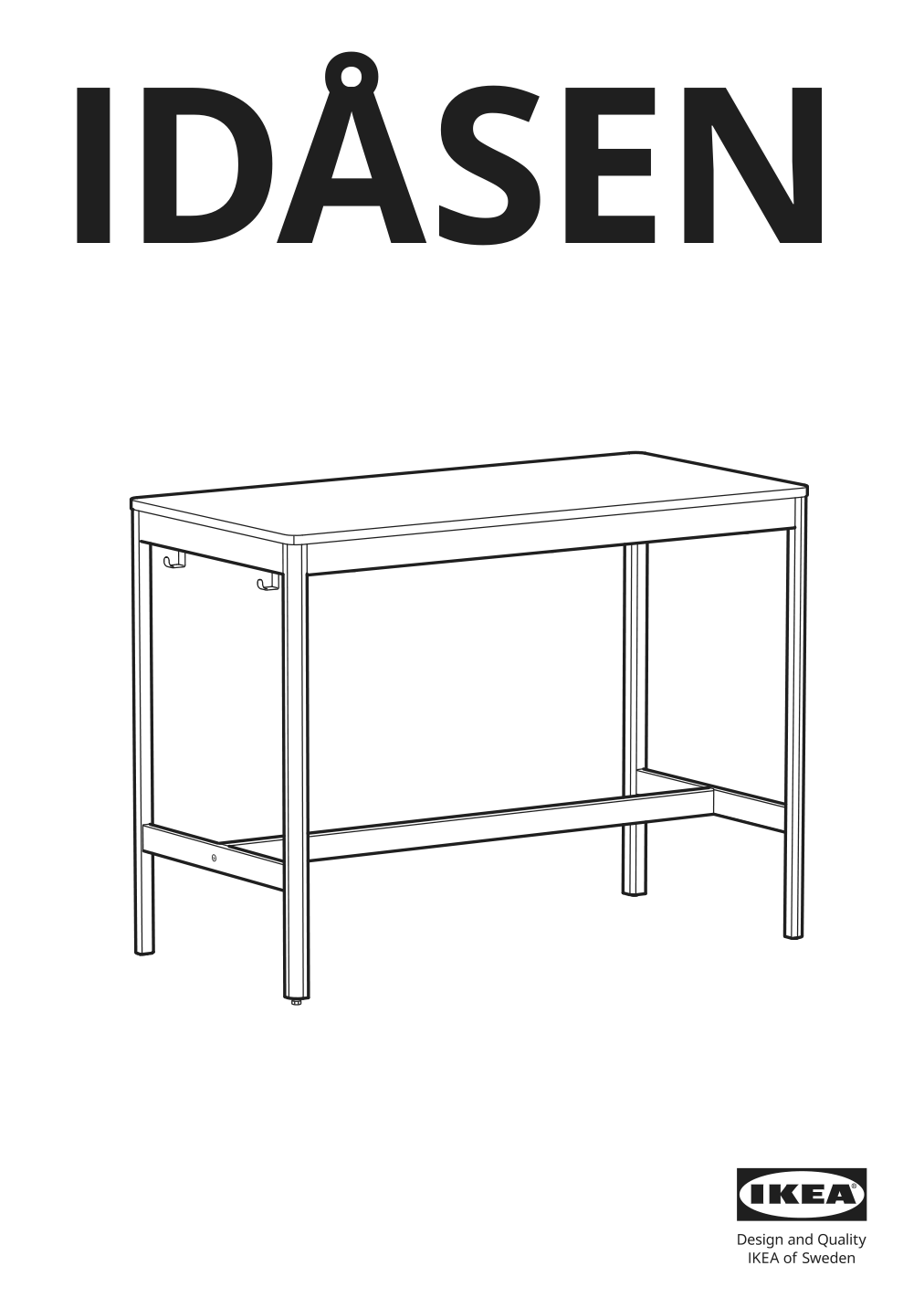 Assembly instructions for IKEA Idasen underframe for table top dark gray | Page 1 - IKEA IDÅSEN underframe for table top 904.838.19