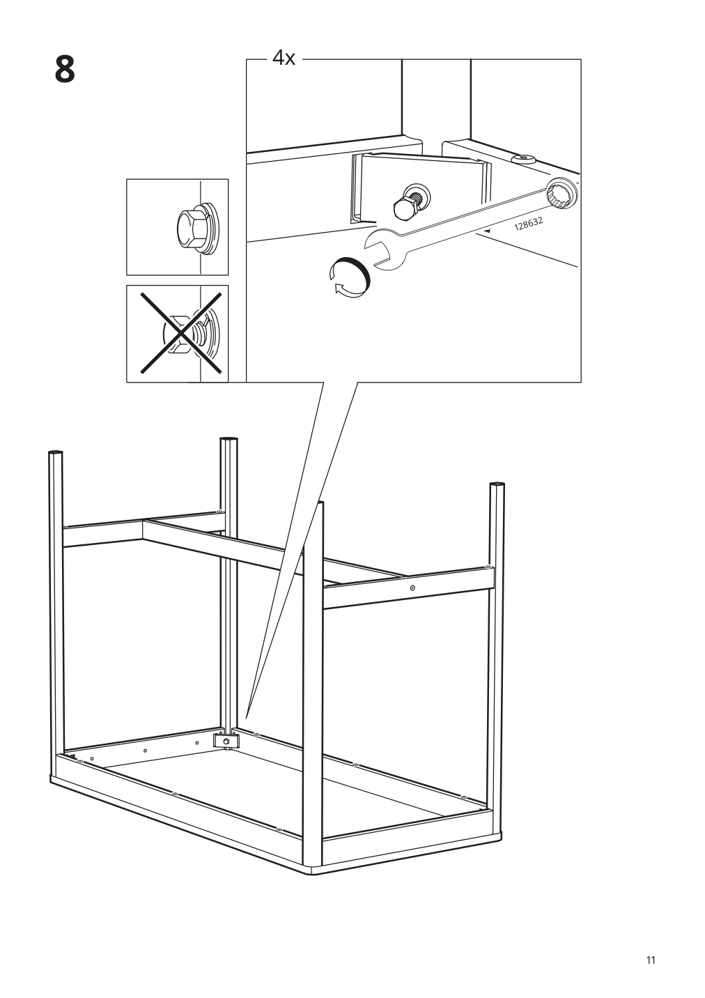 Assembly instructions for IKEA Idasen underframe for table top dark gray | Page 11 - IKEA IDÅSEN underframe for table top 904.838.19